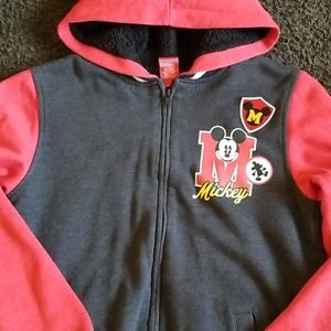 Mickey Mouse Jacket - Kids Large - Red and Gray